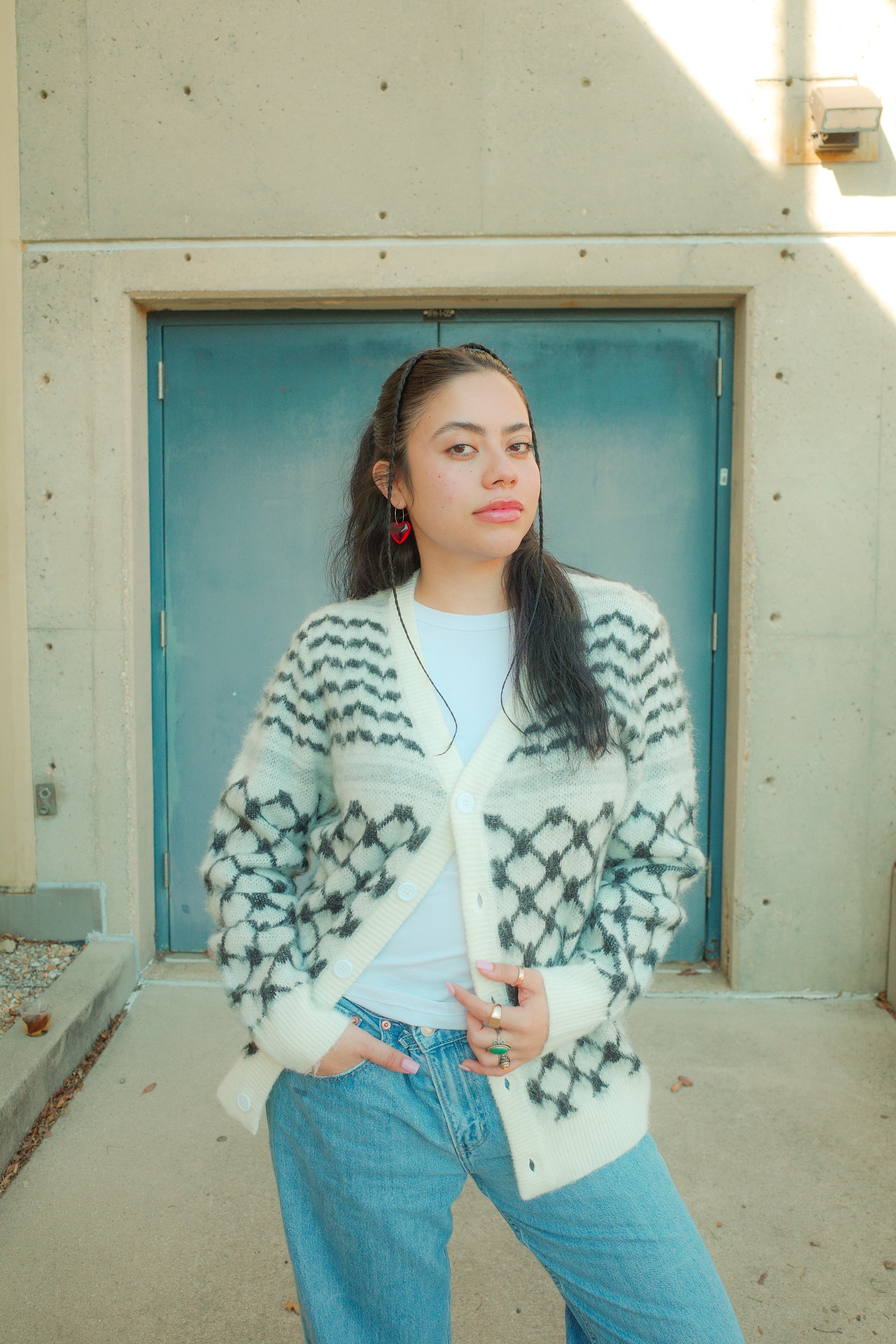 Mohair Keffiyeh Cardigan